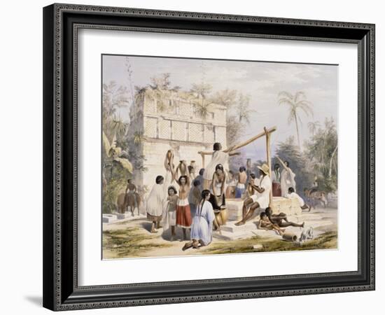 Well and Building at Subachtsche-Frederick Catherwood-Framed Giclee Print