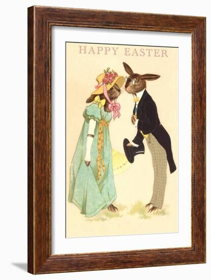 Well Dressed Easter Bunny Couple-null-Framed Art Print