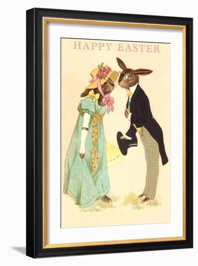Well Dressed Easter Bunny Couple-null-Framed Art Print