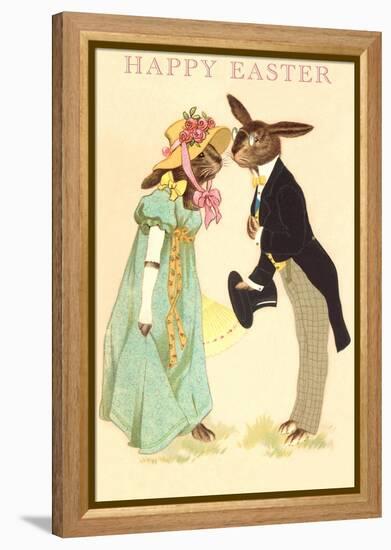 Well Dressed Easter Bunny Couple-null-Framed Stretched Canvas