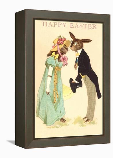 Well Dressed Easter Bunny Couple-null-Framed Stretched Canvas