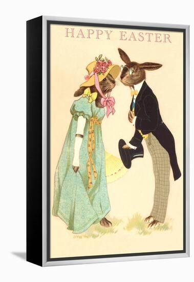 Well Dressed Easter Bunny Couple-null-Framed Stretched Canvas