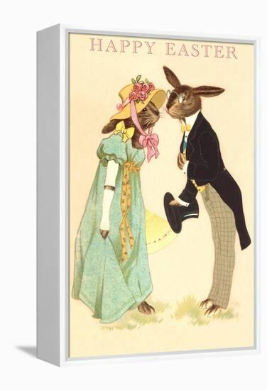 Well Dressed Easter Bunny Couple-null-Framed Stretched Canvas