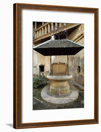 Well in Courtyard of Chateau De Corcelles, France, 15th-16th Century-null-Framed Giclee Print