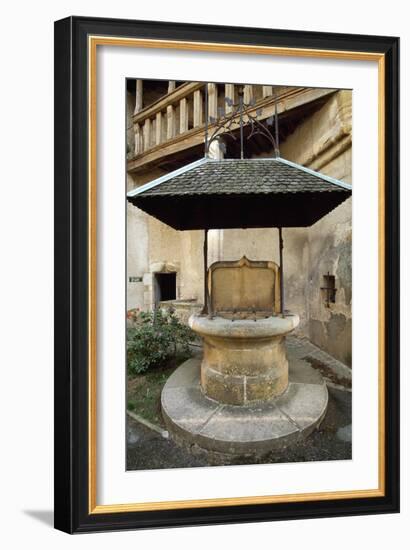 Well in Courtyard of Chateau De Corcelles, France, 15th-16th Century-null-Framed Giclee Print