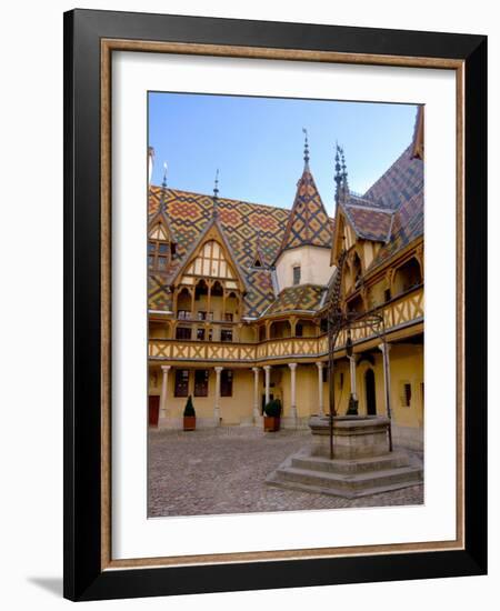 Well in Hotel-Dieu Courtyard, Beaune, Burgundy, France-Lisa S. Engelbrecht-Framed Photographic Print
