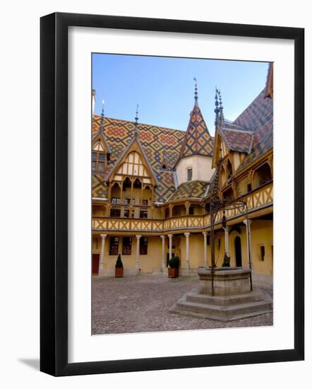 Well in Hotel-Dieu Courtyard, Beaune, Burgundy, France-Lisa S. Engelbrecht-Framed Photographic Print