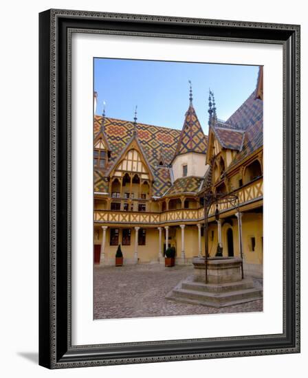 Well in Hotel-Dieu Courtyard, Beaune, Burgundy, France-Lisa S. Engelbrecht-Framed Photographic Print