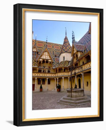 Well in Hotel-Dieu Courtyard, Beaune, Burgundy, France-Lisa S. Engelbrecht-Framed Photographic Print