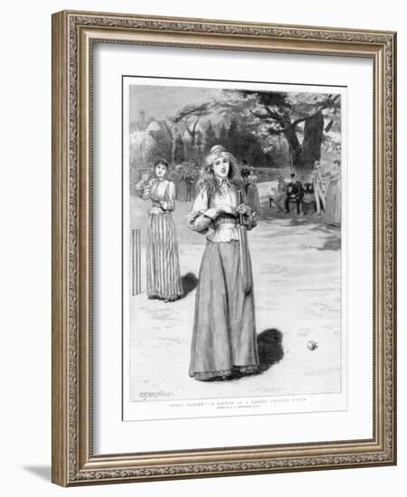 Well Played! - a Sketch at a Ladies' Cricket Match, 1890-Edward Frederick Brewtnall-Framed Giclee Print