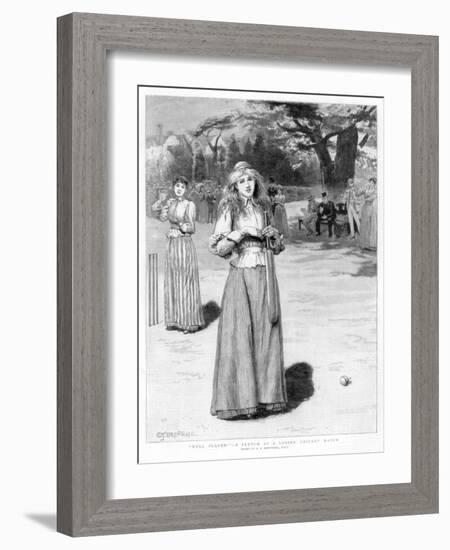 Well Played! - a Sketch at a Ladies' Cricket Match, 1890-Edward Frederick Brewtnall-Framed Giclee Print