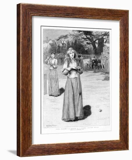 Well Played! - a Sketch at a Ladies' Cricket Match, 1890-Edward Frederick Brewtnall-Framed Giclee Print