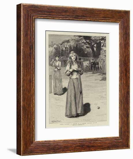 Well Played!, a Sketch at a Ladies' Cricket Match-Edward Frederick Brewtnall-Framed Giclee Print