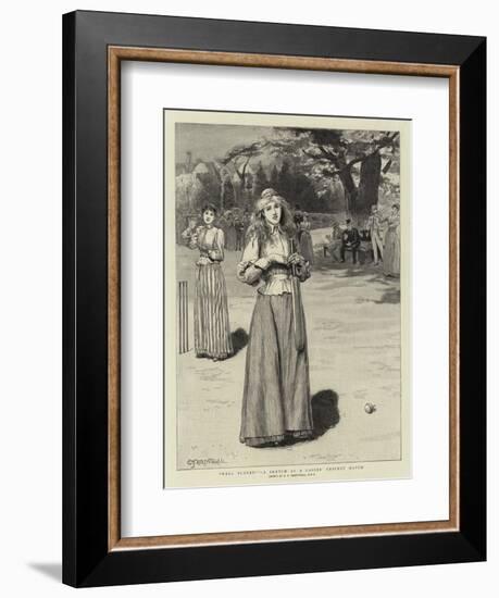 Well Played!, a Sketch at a Ladies' Cricket Match-Edward Frederick Brewtnall-Framed Giclee Print