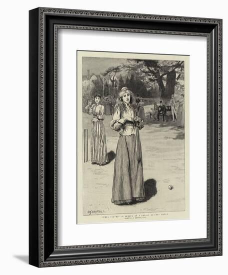 Well Played!, a Sketch at a Ladies' Cricket Match-Edward Frederick Brewtnall-Framed Giclee Print