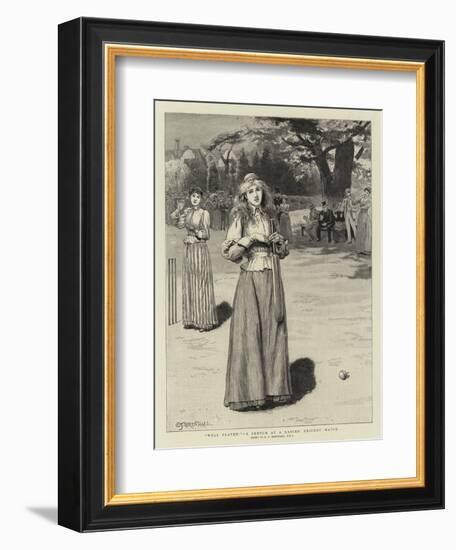 Well Played!, a Sketch at a Ladies' Cricket Match-Edward Frederick Brewtnall-Framed Giclee Print