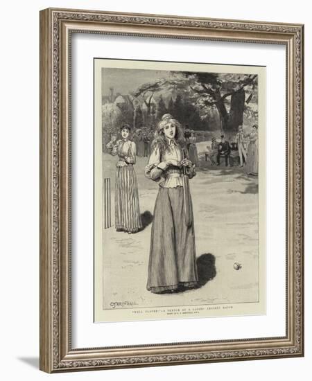 Well Played!, a Sketch at a Ladies' Cricket Match-Edward Frederick Brewtnall-Framed Giclee Print