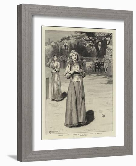 Well Played!, a Sketch at a Ladies' Cricket Match-Edward Frederick Brewtnall-Framed Giclee Print