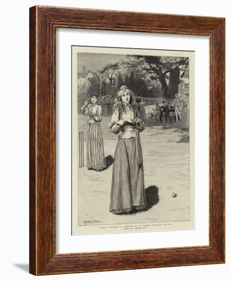 Well Played!, a Sketch at a Ladies' Cricket Match-Edward Frederick Brewtnall-Framed Giclee Print