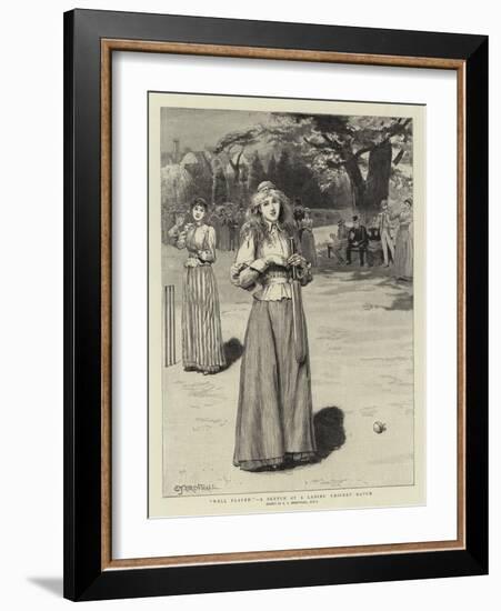 Well Played!, a Sketch at a Ladies' Cricket Match-Edward Frederick Brewtnall-Framed Giclee Print