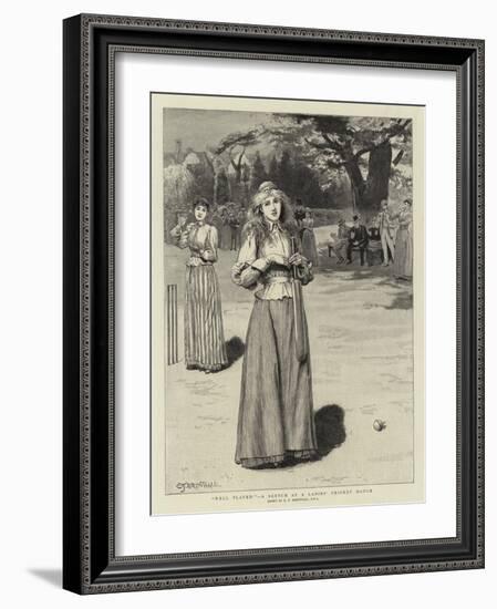 Well Played!, a Sketch at a Ladies' Cricket Match-Edward Frederick Brewtnall-Framed Giclee Print