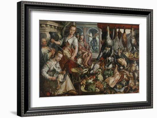 Well-Stocked Kitchen, Joachim Bueckelaer-Joachim Bueckelaer-Framed Art Print