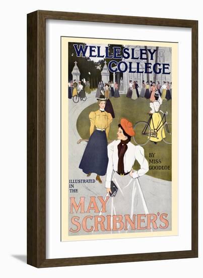 Wellesley College Illustrated in the May Scribner's-C. Allan Gilbert-Framed Art Print