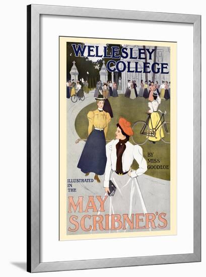 Wellesley College Illustrated in the May Scribner's-C. Allan Gilbert-Framed Art Print