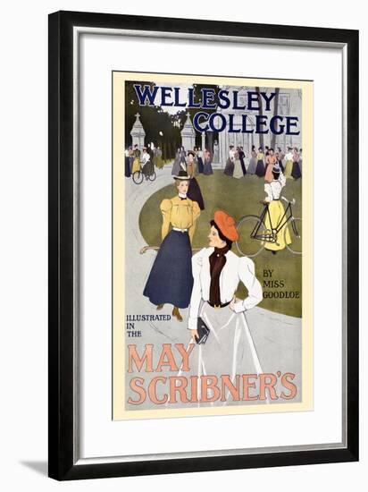 Wellesley College Illustrated in the May Scribner's-C. Allan Gilbert-Framed Art Print