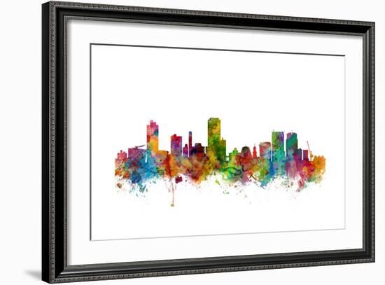 Wellington New Zealand Skyline-Michael Tompsett-Framed Art Print