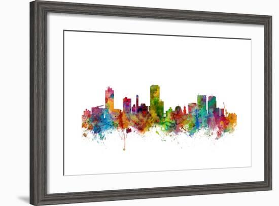 Wellington New Zealand Skyline-Michael Tompsett-Framed Art Print