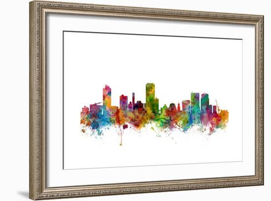 Wellington New Zealand Skyline-Michael Tompsett-Framed Art Print