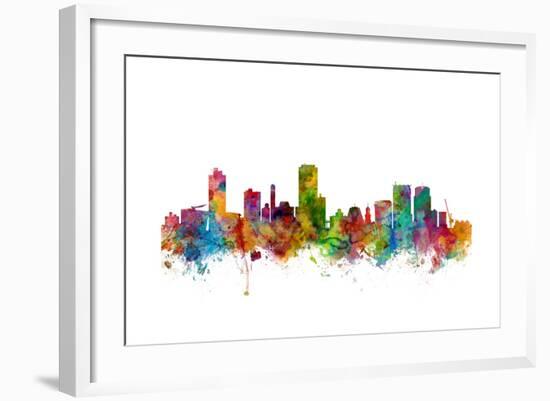 Wellington New Zealand Skyline-Michael Tompsett-Framed Art Print