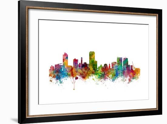 Wellington New Zealand Skyline-Michael Tompsett-Framed Art Print