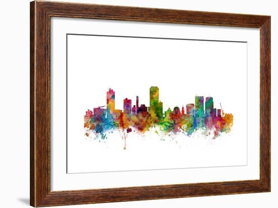 Wellington New Zealand Skyline-Michael Tompsett-Framed Art Print