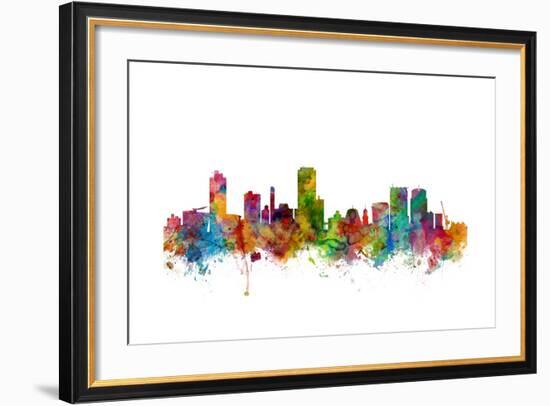 Wellington New Zealand Skyline-Michael Tompsett-Framed Art Print