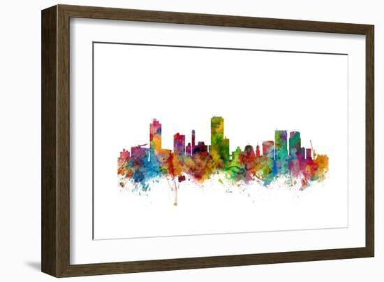 Wellington New Zealand Skyline-Michael Tompsett-Framed Art Print