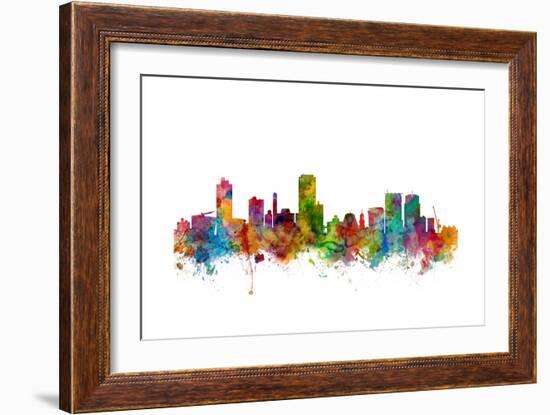 Wellington New Zealand Skyline-Michael Tompsett-Framed Art Print