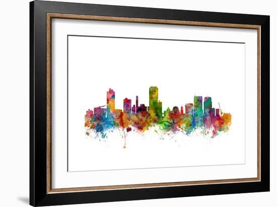 Wellington New Zealand Skyline-Michael Tompsett-Framed Art Print