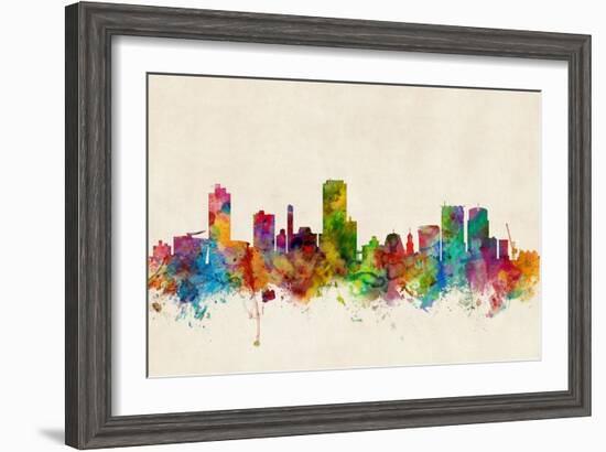 Wellington New Zealand Skyline-Michael Tompsett-Framed Art Print