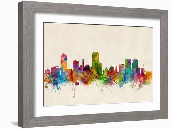 Wellington New Zealand Skyline-Michael Tompsett-Framed Art Print