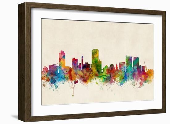 Wellington New Zealand Skyline-Michael Tompsett-Framed Art Print