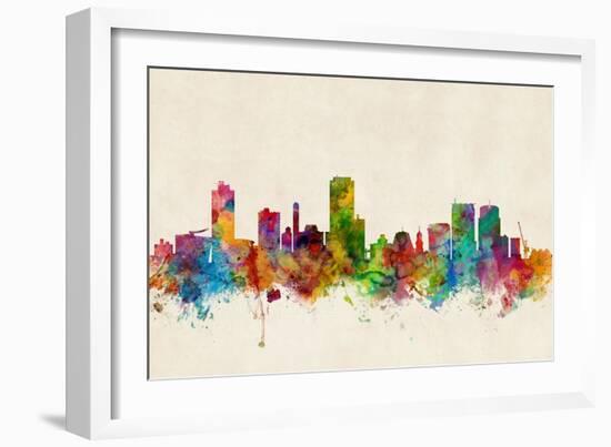 Wellington New Zealand Skyline-Michael Tompsett-Framed Art Print