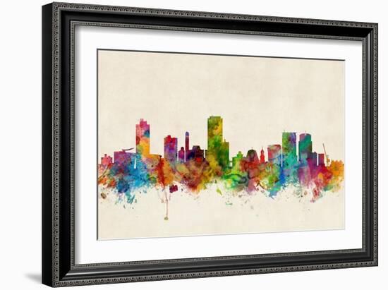 Wellington New Zealand Skyline-Michael Tompsett-Framed Art Print