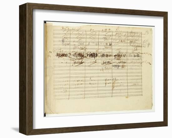 'Wellington's Victory, Op. 91', Page 36, Composed by Ludwig Van Beethoven (1770-1827)-Ludwig Van Beethoven-Framed Giclee Print