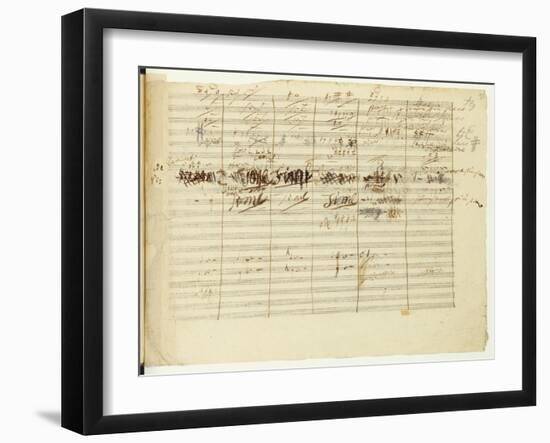 'Wellington's Victory, Op. 91', Page 36, Composed by Ludwig Van Beethoven (1770-1827)-Ludwig Van Beethoven-Framed Giclee Print