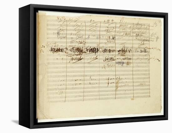 'Wellington's Victory, Op. 91', Page 36, Composed by Ludwig Van Beethoven (1770-1827)-Ludwig Van Beethoven-Framed Premier Image Canvas