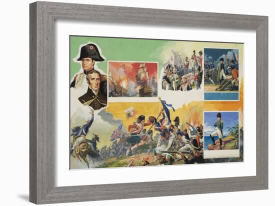 Wellington vs Napoleon-Severino Baraldi-Framed Giclee Print