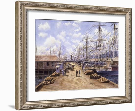 Wellington Wharf, Well. N.2, Ca 1898-Stanton Manolakas-Framed Giclee Print