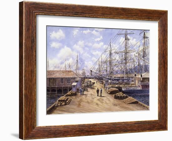 Wellington Wharf, Well. N.2, Ca 1898-Stanton Manolakas-Framed Giclee Print